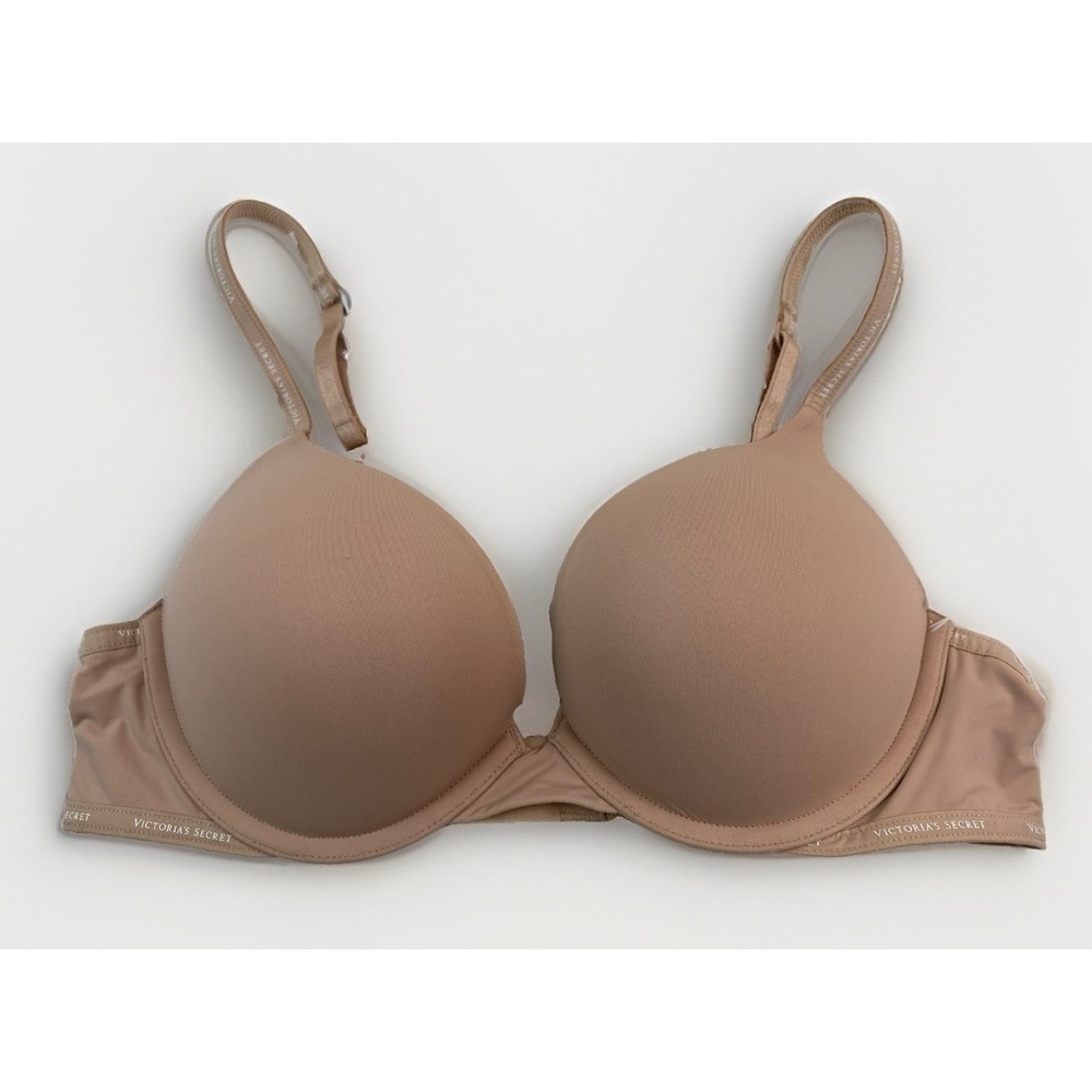Victoria's Secret Women's 36A Beige Push-Up Plunge T-Shirt Bra